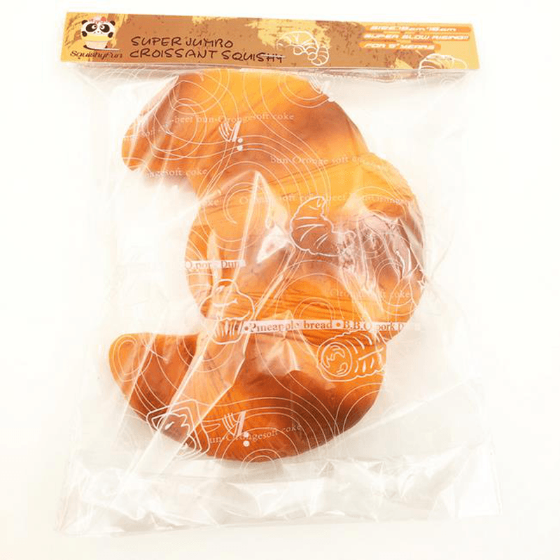 Squishyfun Croissant Bread Squishy Super Slow Rising 18X15Cm Original Packaging Squeeze Toy Fun Gift - Trendha