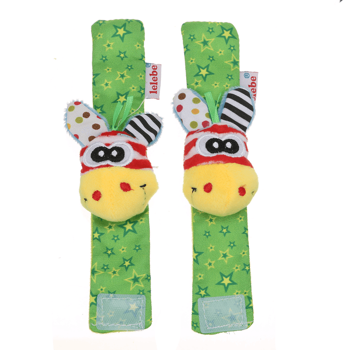 2PCS Baby Multi Style Cute Wrist Rattle Wrist Strap Novelties Toys for Kids Gift - Trendha