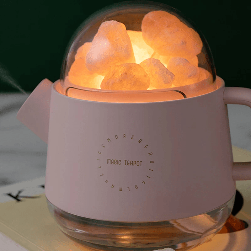 Portable Crystal Aromatheraphy Humidifier USB Wireless Kettle Aroma Essential Oil Diffuser Air Humidificador with Atmosphere Lamp - Trendha