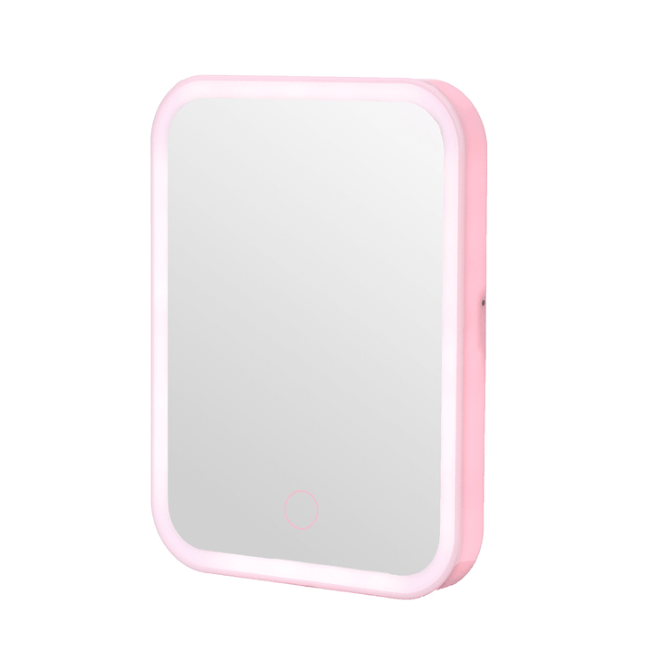 LED Touch Screen Makeup Mirror Desktop Cosmetics Lighting Mirrors USB Adjustable - Trendha