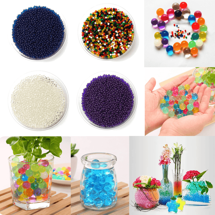 7000PCS Magic CS Water Beads Gel Balls Plant Flower Crystal Soil Mud Jelly Pearls Decor Toy - Trendha
