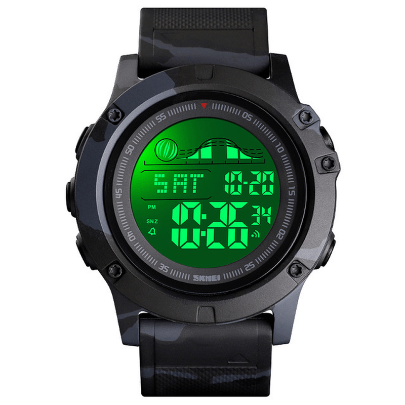SKMEI 1476 Large Dial Multi-Function Chronograph Alarm Outdoor Sports Waterproof Men Watch Digital Watch - Trendha