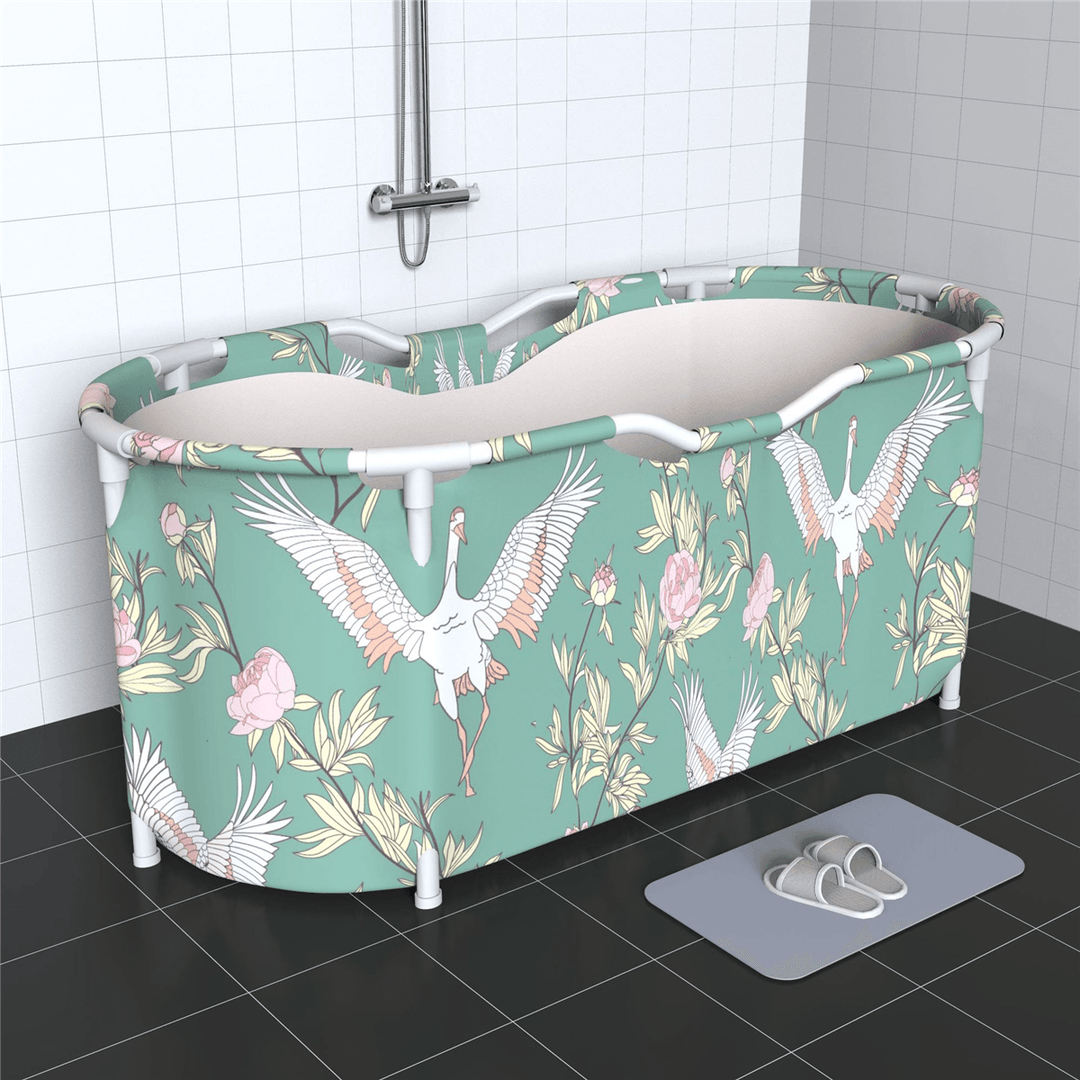 46X27.6X23.6 Inch Portable Bathtub Folding Water Tub Indoor Outdoor Room Adult Spa Foldable Bath Bucket - Trendha
