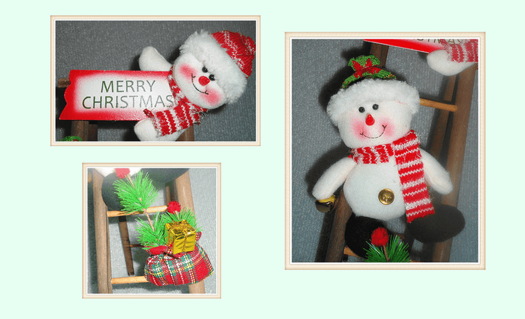 Christmas Party Home Decoration Santa Claus Skiman Ladder Toys for Kids Children Gift - Trendha