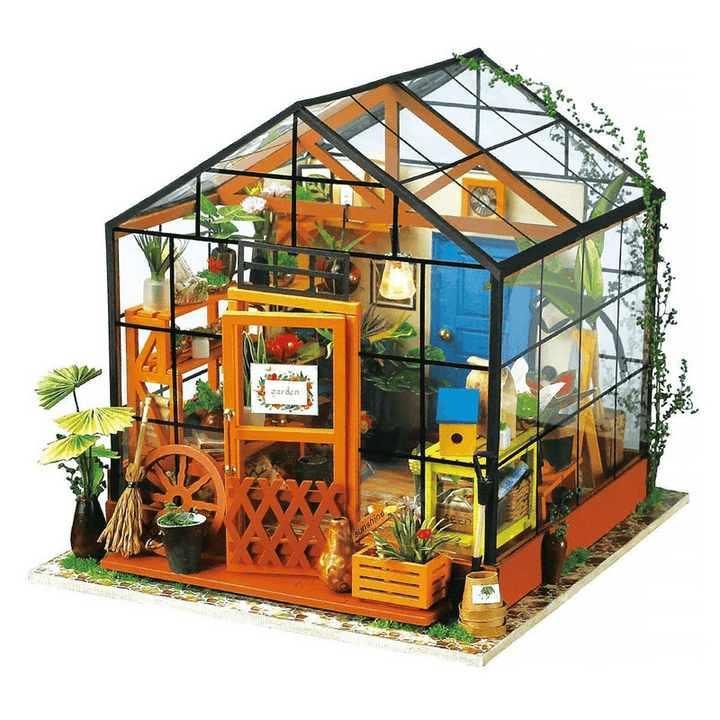 Robotime Miniature Green Garden with Furniture Children Adult Model Building Kits Doll House - Trendha