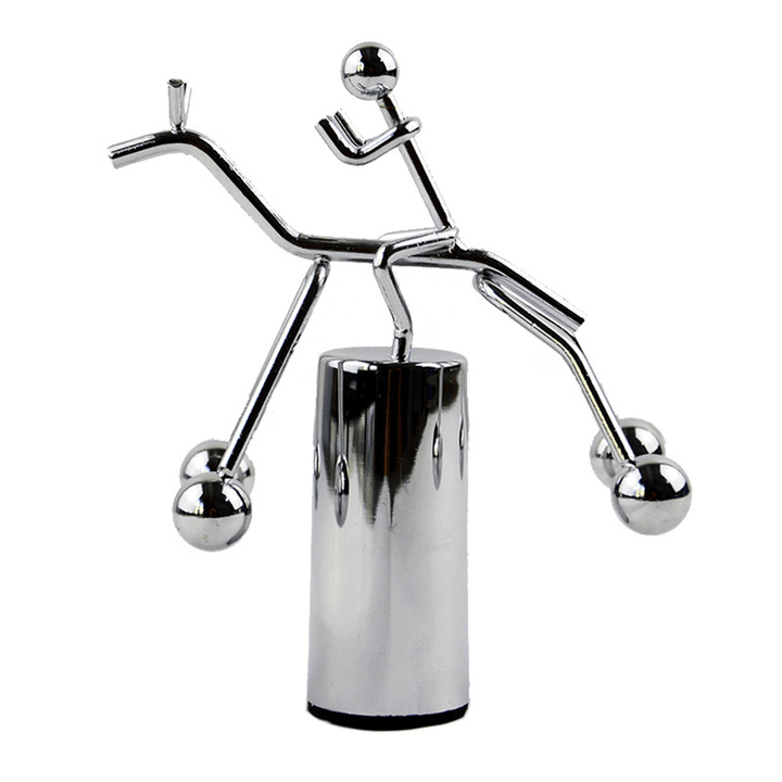 Wrought Iron Riding Model Physical Tumbler Art Balance Pendulum Scientific Decompression Creative Metal Groceries Ornaments - Trendha