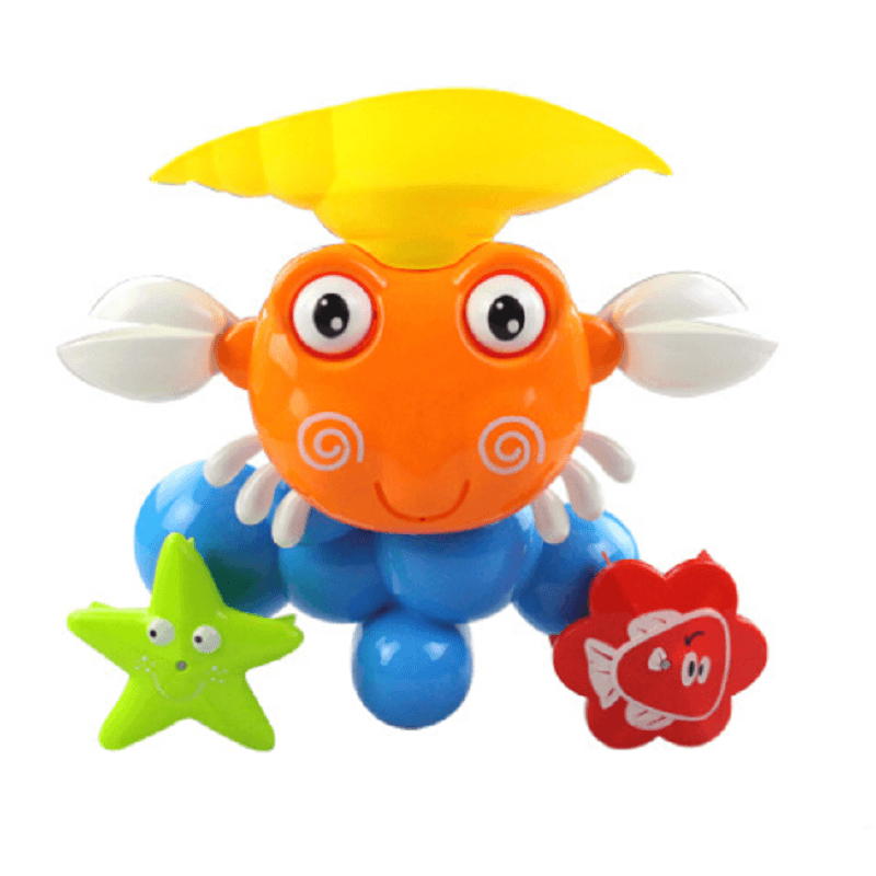Baby Crab Windmills Bath Toy Faucet Plastic Wash Toys Spray Water Fun - Trendha
