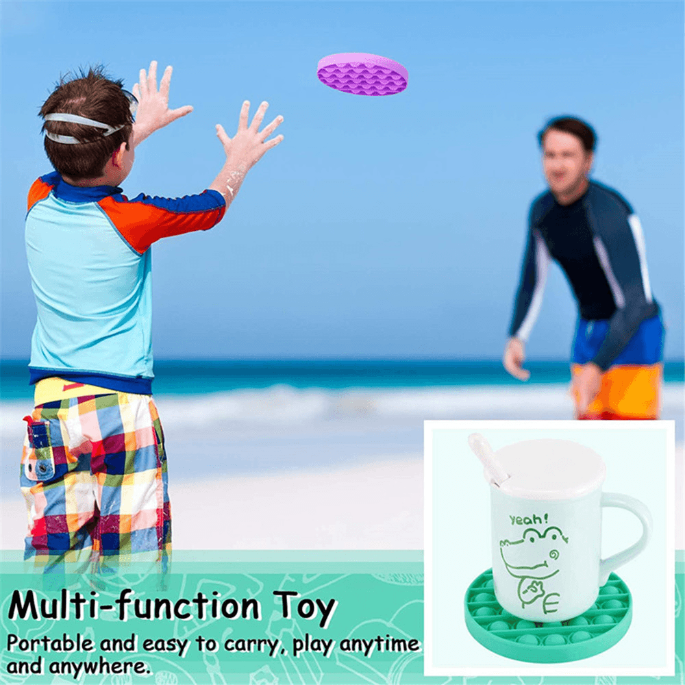 Four-Color round Style Children'S Mathematical Mental Arithmetic Concentration Silicone Decompression Toys Desktop Educational Fidget Toys - Trendha