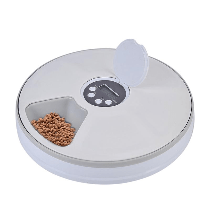 Automatic Pet Smart Feeder Timing Feeder 6 Meals 6 Grids Cat Dog Electric Dry - Trendha