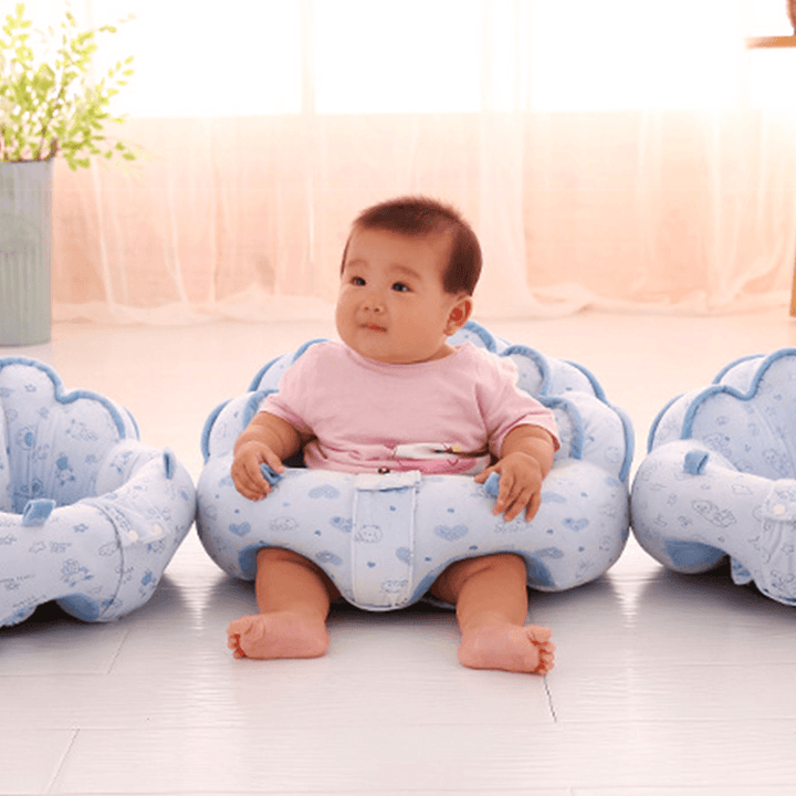 Blue Pink Color Kids Baby 360° Comfortable Support Seat Plush Sofa Learning to Sit Chair Cushion Toy for Kids Gift - Trendha