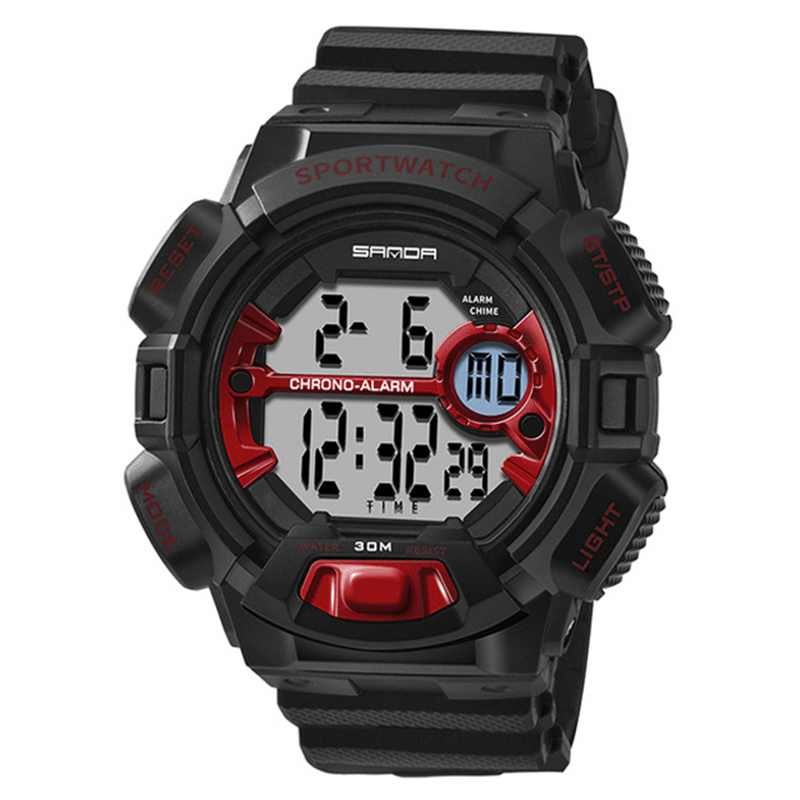 SANDA 319 Digital Watch Luminous Display Calendar Alarm Stopwatch Watch Outdoor Sport Watch - Trendha