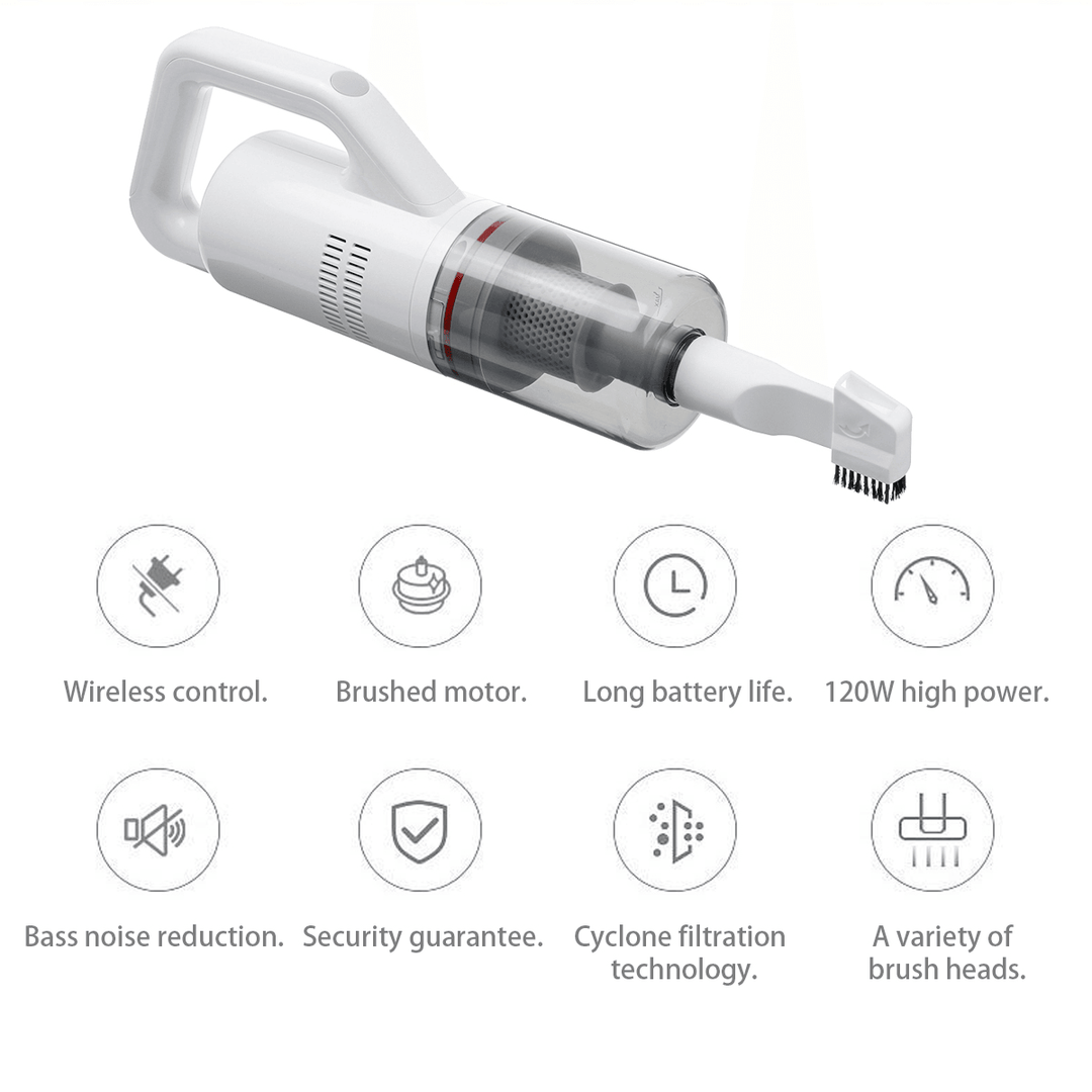Cordless Stick Handheld Vacuum Cleaner 8500Pa Powerful Suction 120W Lightweight for Home Hard Floor Carpet Car Pet - Trendha