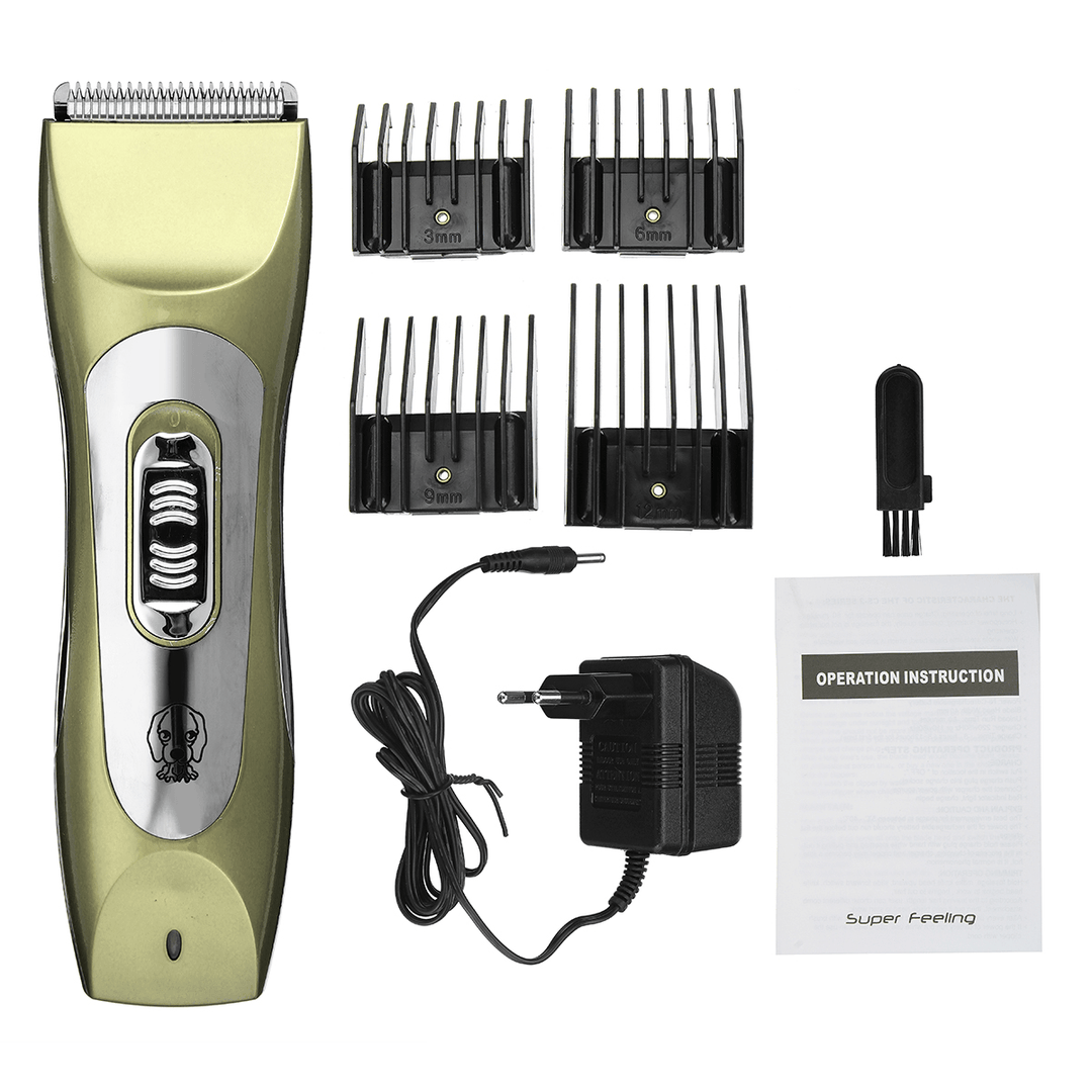 Rechargeable Electric Pet Dogcat Professional Hair Trimmer Comb Grooming Clipper - Trendha