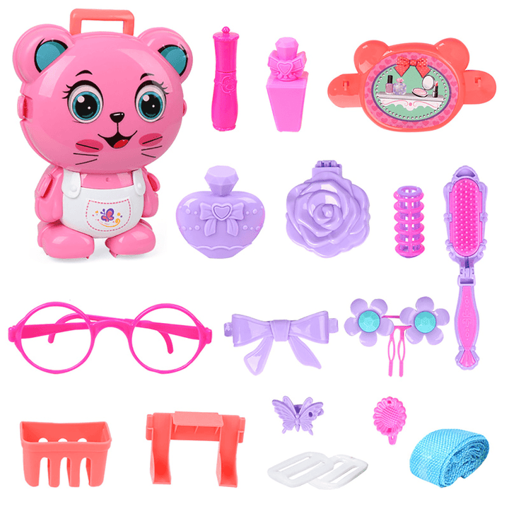 Simulation Kids Kitchen Cooking Tools Doctor'S Makeup Playing Education Pretend Toy Set with Carrying Backpack - Trendha