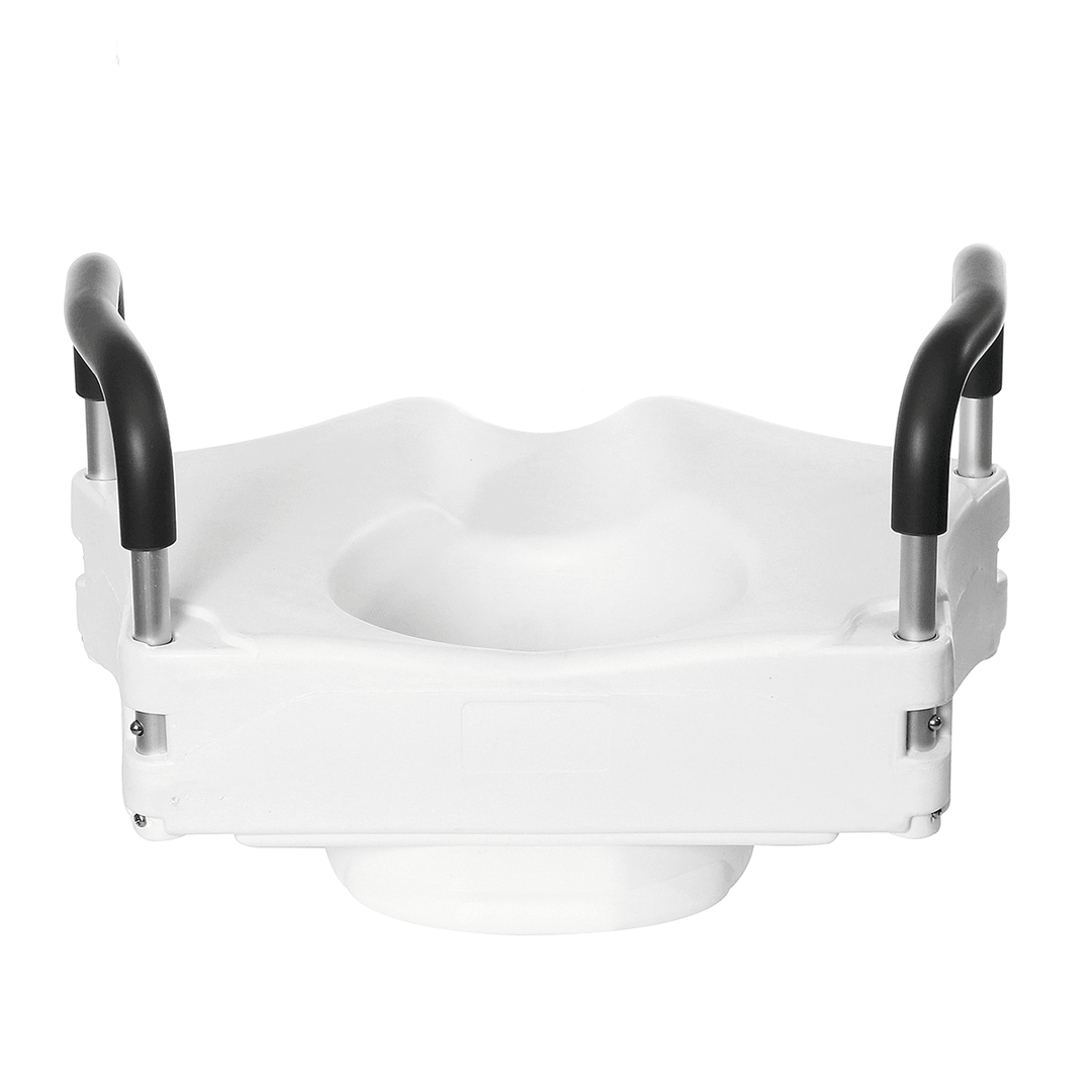 5 Inch Raised Toilet Seat Elevated Portable White Removable Safety Arms Riser - Trendha