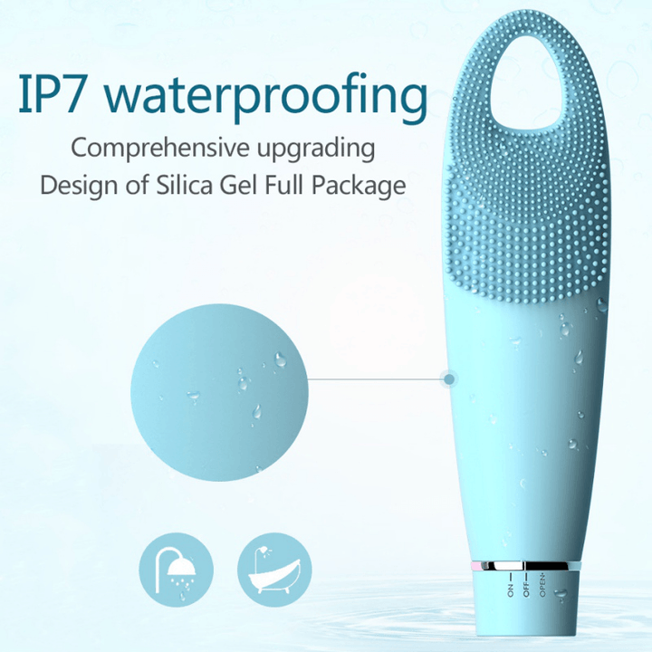 Waterproof Silicone Electric Facial Cleansing Brush Face Cleaning Mini Massage Brush Washing Machine Silicon Cleansing Tool Beauty Machine - Trendha
