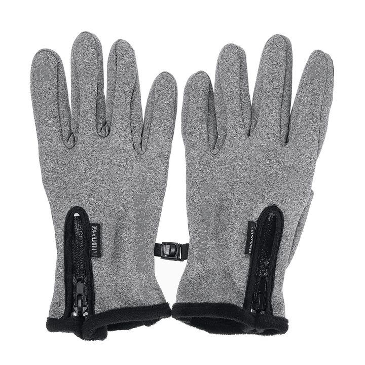 S/M/L/XL/2XL Motorcycle Skiing Sport Warm Gloves Winter Touch Screen Thermal Waterproof Reflective Strip Zipper Mitt - Trendha