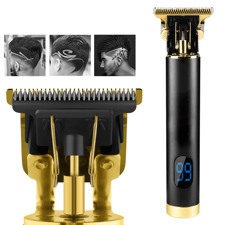 Power Display Electric Hair Clipper Cordless Trimmer Beard Shaving Cutting Machine Barber W/ 4Pcs Limti Combs - Trendha