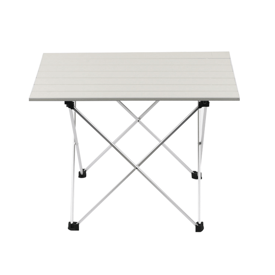 Ultra Light Aluminum Outdoor Folding Table Camping Barbecue Stall Portable Tea Table Stool with Organizer Bag - Trendha