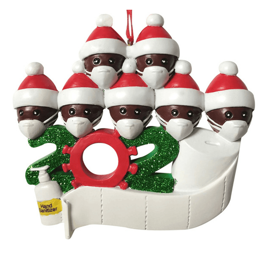 2020 Christmas Figurine Ornaments Xmas Tree Santa Claus Black Snowman Pendants Thanksgiving for Gift Home Decorations - Trendha