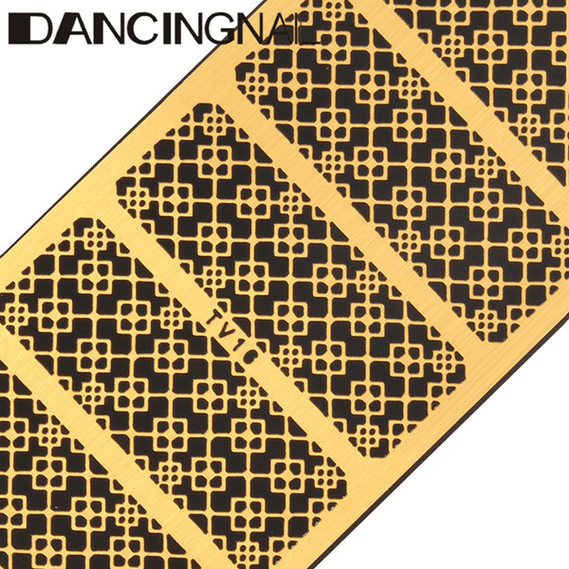 Water Transfer Gold Silver Strip Leopard Print Nail Art Sticker Decal Decoration - Trendha