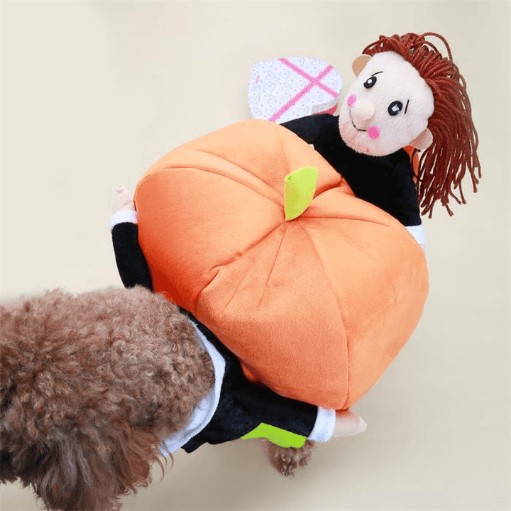Funny Pet Dog Pumpkin Moveing Suits Pet Party Festival Apparel Clothing Costume Winter Clothes - Trendha