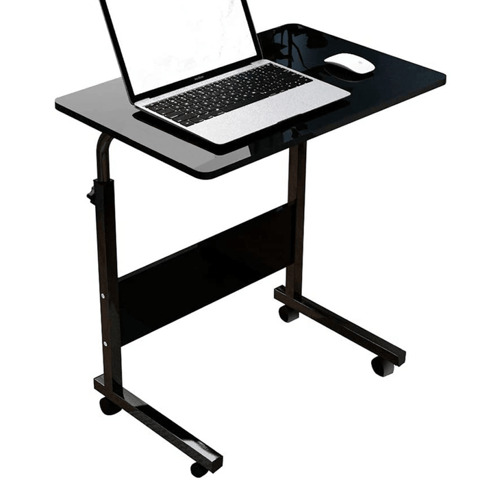 Moveable Computer Laptop Desk Height Adjustable Writing Study Table Workstation with Wheels Home Office Furniture - Trendha