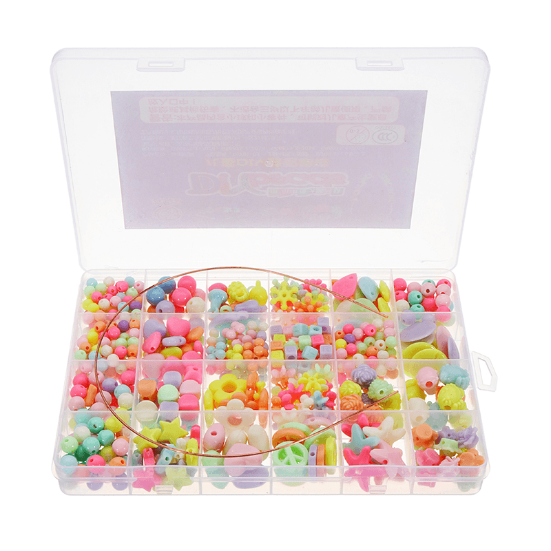 Pop-Arty DIY Beads Girl Necklace Bracelet Jewelry Set with Box Snap-Together Pop Jigsaw Puzzle Toy Gift - Trendha