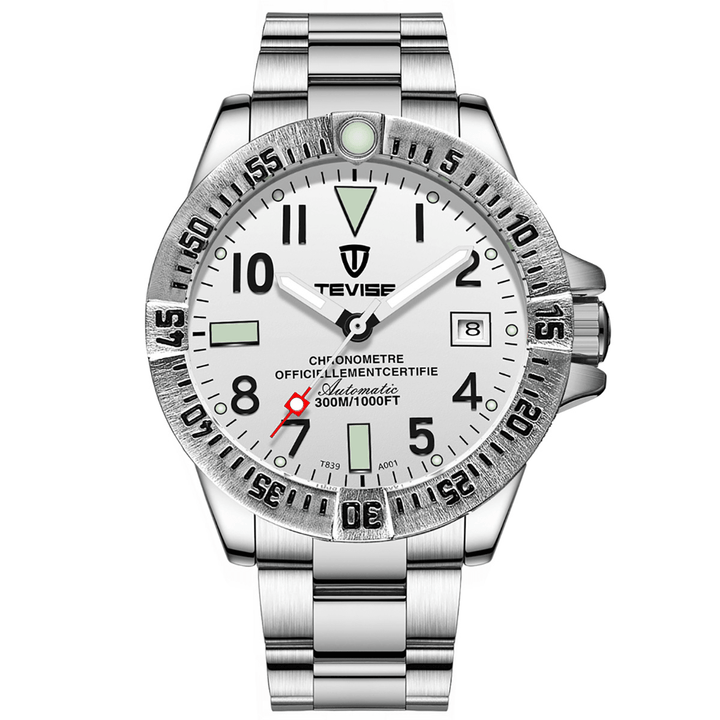 TEVISE T839A Fashion Men Watch 3ATM Waterproof Luminous Date Display Stainless Steel Strap Mechanical Watch - Trendha