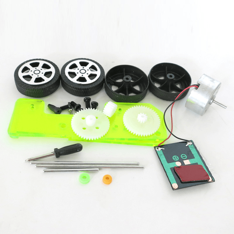 DIY Solar Powered Car Physics Experiment Science and Technology Puzzle Toy Kit - Trendha