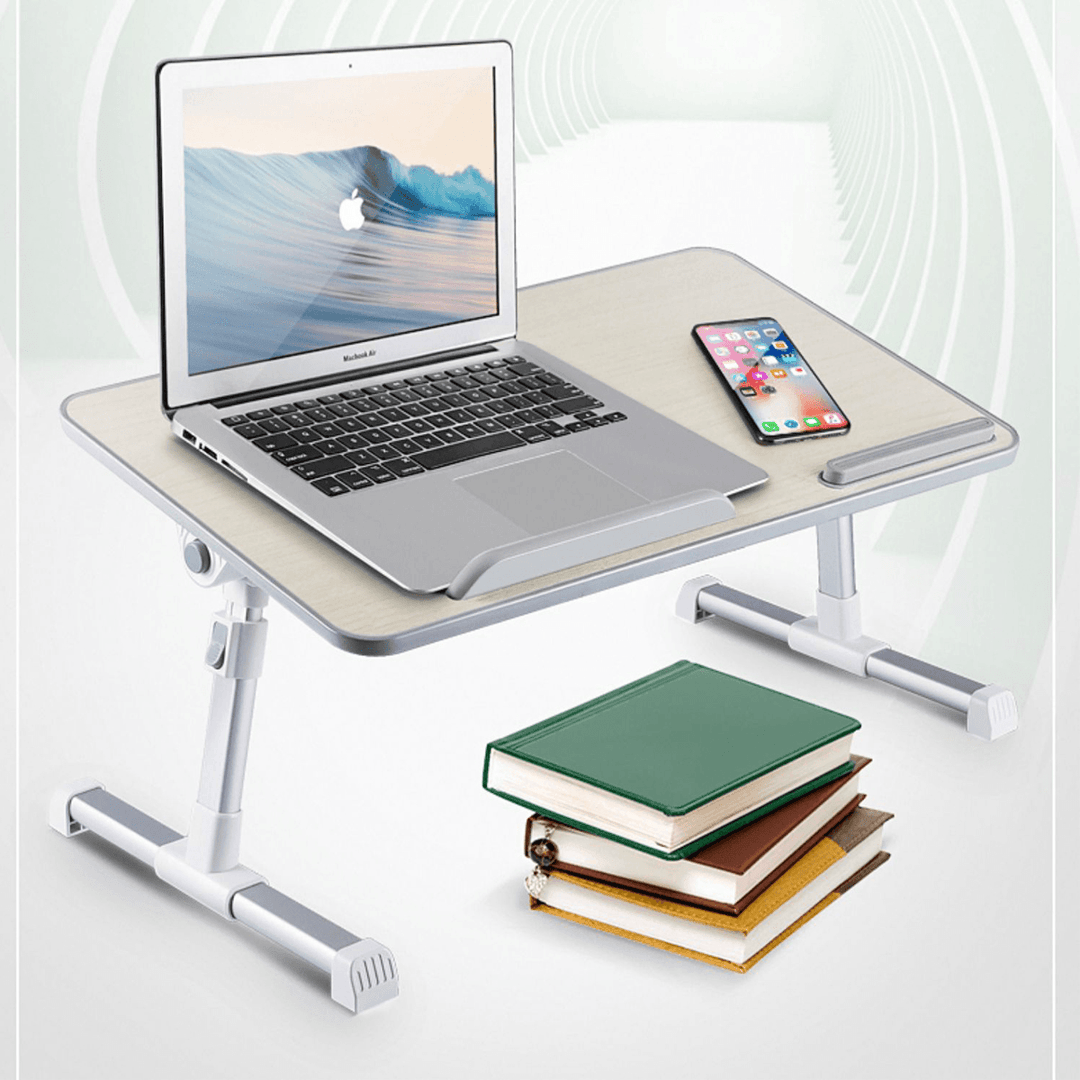 Foldable Laptop Desk Adjustable Height Computer Notebook Desk Breakfast Serving Table Bed Tray Home Office Furniture - Trendha
