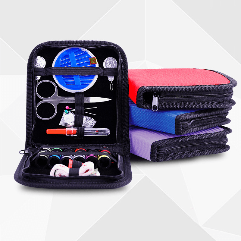 26Pcs Travel Sewing Kit Bag Emergencies Filled Sewing Tools Storage Bag with Scissor Needle Thread - Trendha