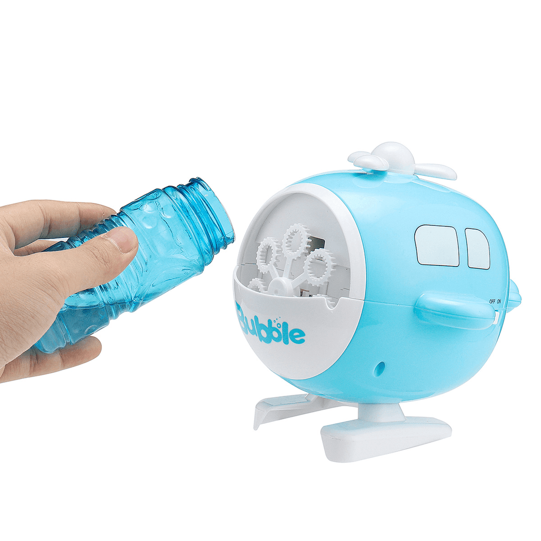 Pickwoo Electric Helicopter Shape Automatic Bubble Machine Soap Bubble Blower Outdoor Indoor Toy for Kids Gift - Trendha