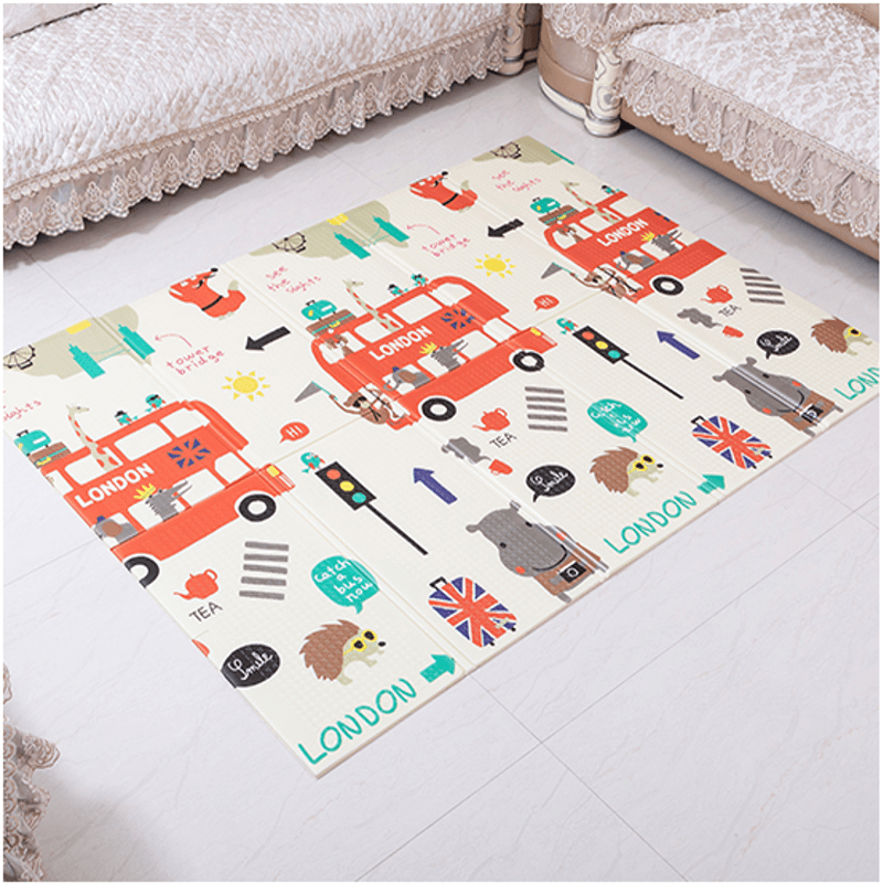 Baby Foldable Floor Play Mat Rug Games Toys Carpet Waterproof Anti-Skid Floor Mat - Trendha