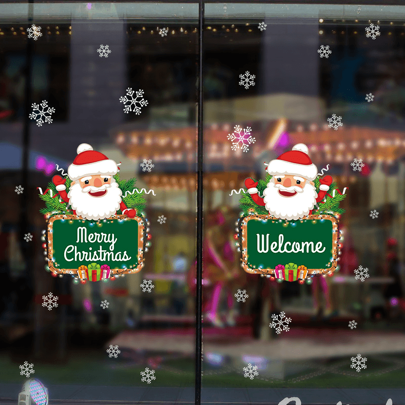 Miico XH7245 Christmas Sticker Home Decoration Sticker Window and Wall Sticker Shop Decorative Stickers - Trendha