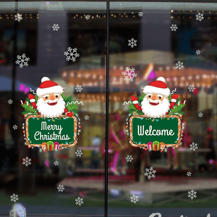 Miico XH7245 Christmas Sticker Home Decoration Sticker Window and Wall Sticker Shop Decorative Stickers - Trendha