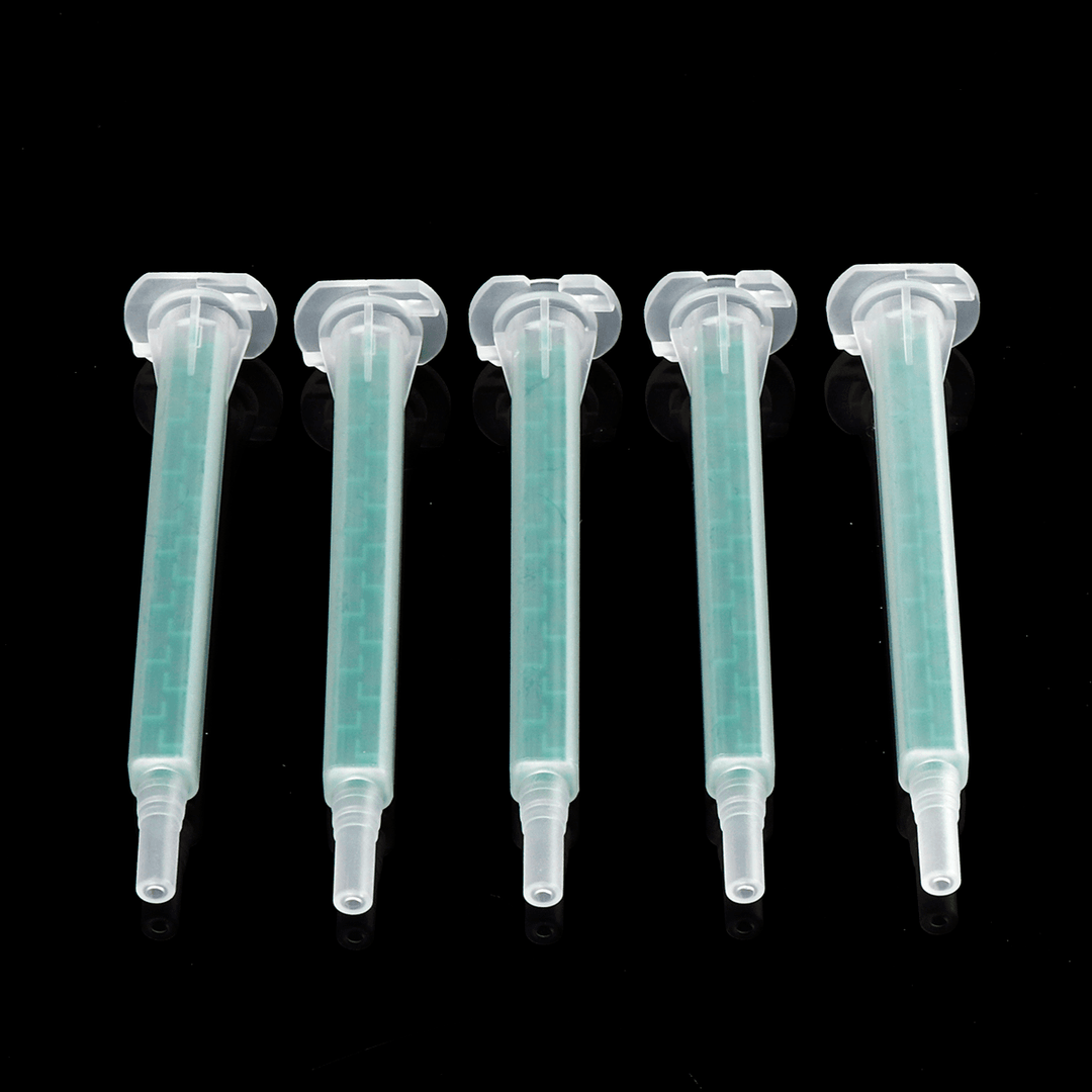 5Pcs/Set 50Ml 2:1 AB Glue Tube Dual Glue Cartridge Two Component Dispenser Tube with Mixing Tube Mixing Syringe for Industrial Glue Applicator - Trendha