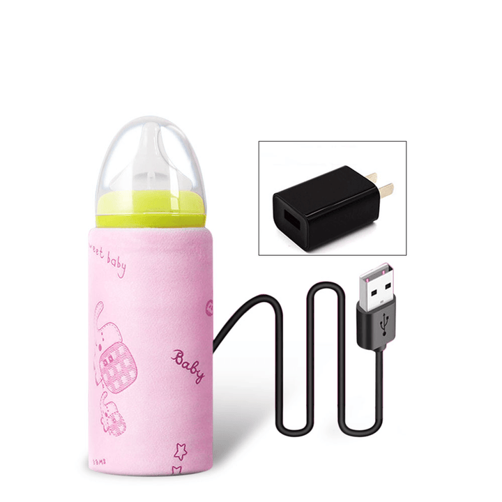 Thermostat Milk Bottle Insulation Cover USB Car Charging Heating Cover Portable Thermostatic Insulation Bag Hot Milk Bottle Universal - Trendha