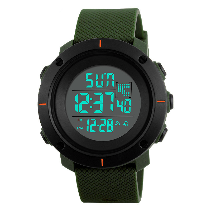 SKMEI 1213 Men's Sport Watch - 5ATM Waterproof Digital Watch with Luminous Date Display, Stopwatch & Countdown - Trendha