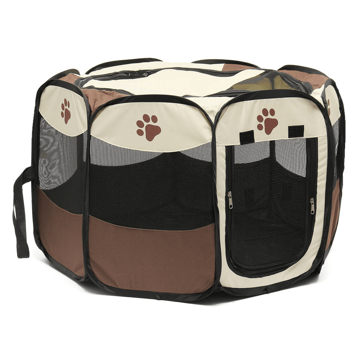 Oxgord 45Cm Pet Dog Cat Playpen Tent Portable Exercise Fence Kennel Cage Crate - Trendha