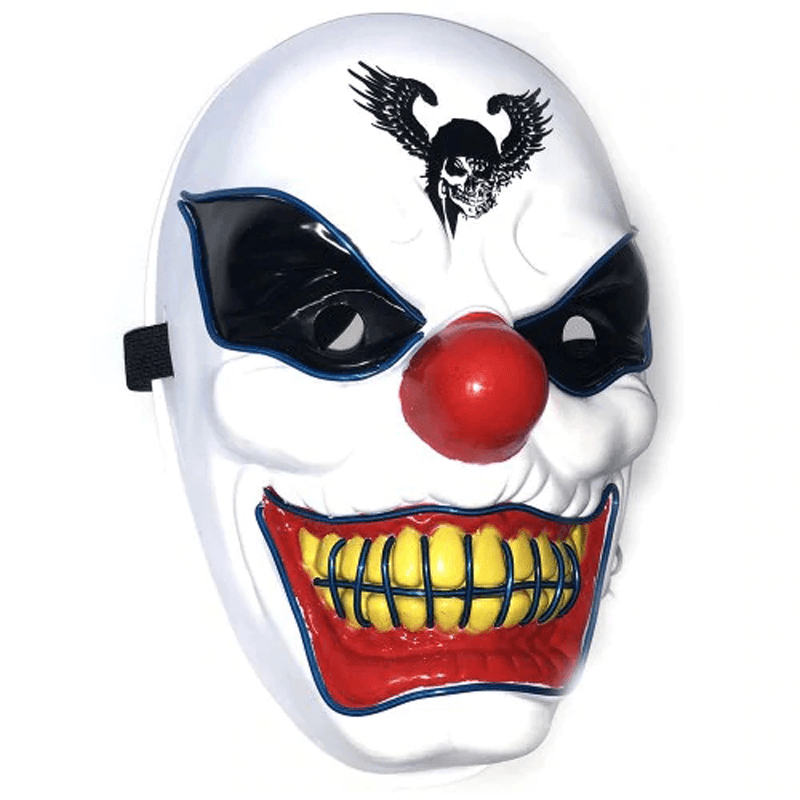 Halloween Clown LED Glow Mask Festival Supplies Props Scary El Lighting Mask for Decoration - Trendha
