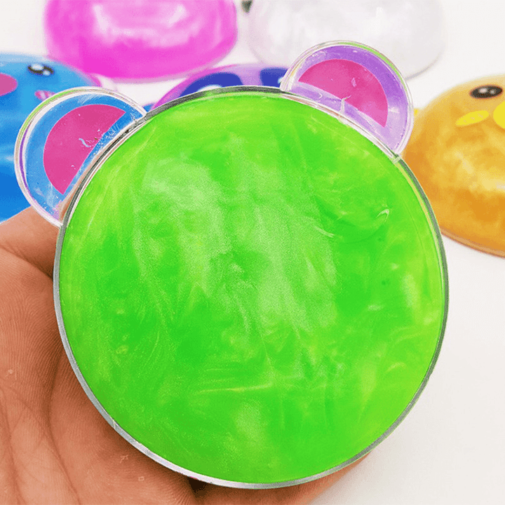 6PCS DIY Colorful Animals Slime 8Cm Crystal Mud Putty Plasticine Blowing Bubble Toy Gift - Trendha