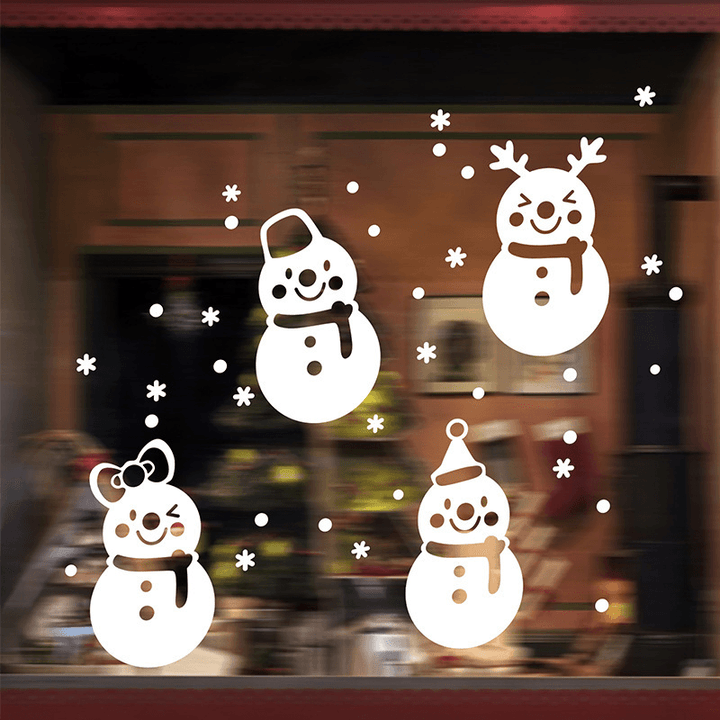 Miico DLX9206 Christmas Sticker Window Snowman Pattern Wall Stickers for Room Decoration - Trendha