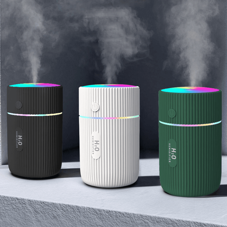 300Ml Portable Air Humidifier Ultrasonic Aroma Essential Oil Diffuser USB Charging with Colorful Lights for Car Home Office - Trendha
