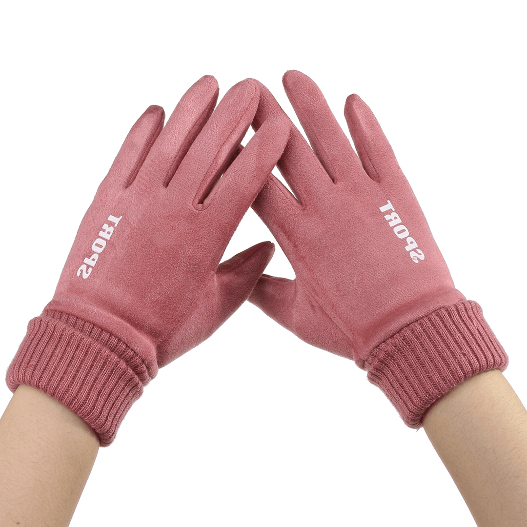 Women Winter Warm Gloves Touch Screen Windproof Anti-Slip Thermal Outdoor Sports Skiing Gloves - Trendha