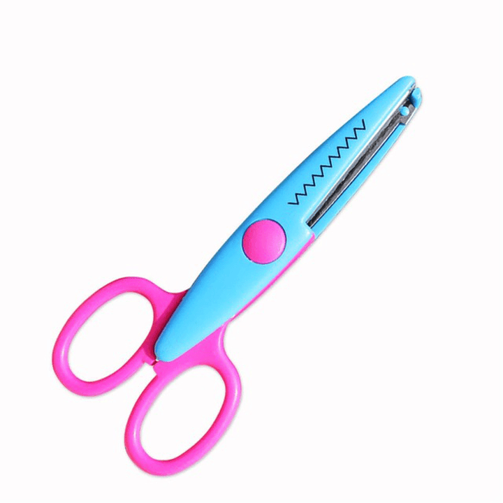 Decorative DIY Zig Zag Sewing Scissors Mini Curly Shears Creative Edge Wave Flower for Crafts Fabric - Trendha