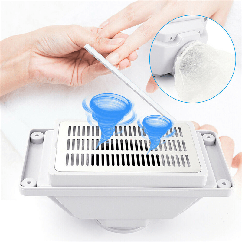Nail Dust Collector Suction Fan With1 Dust Collecting Bags, Powerful Nail Art Salon Machine Manicure Tools Vacuum Cleaner Equipment - Trendha