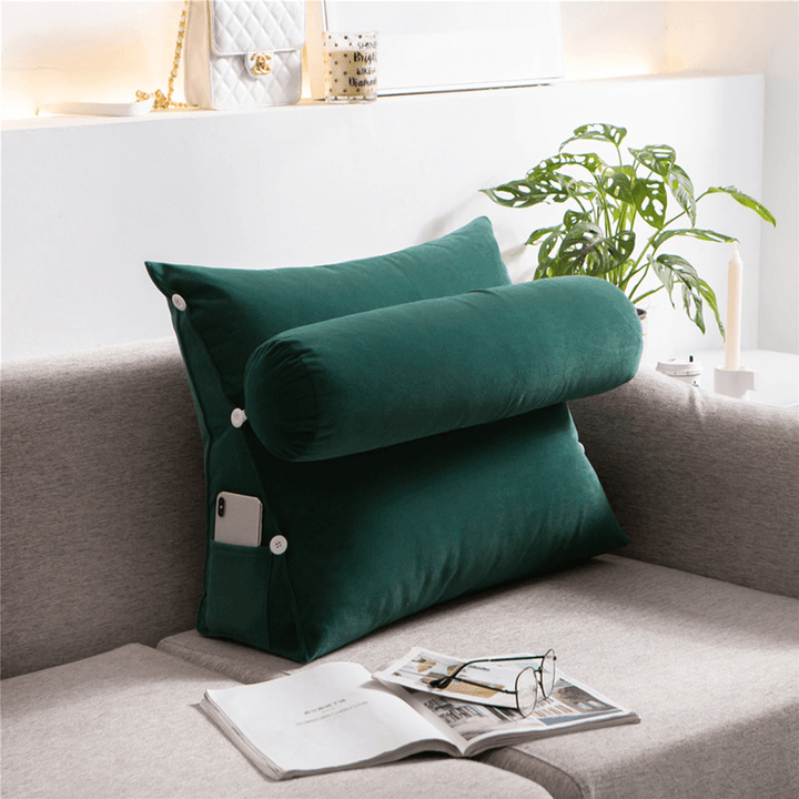 Adjustable Velvet Wedge Pillow Triangle Cushions Leg Neck Waist Back Support - Trendha