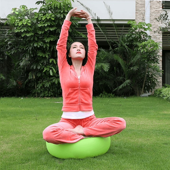 Portable Inflatable Chair Outdoor Plush Pneumatic Stool Bean Bag round Shape Home Furniture - Trendha