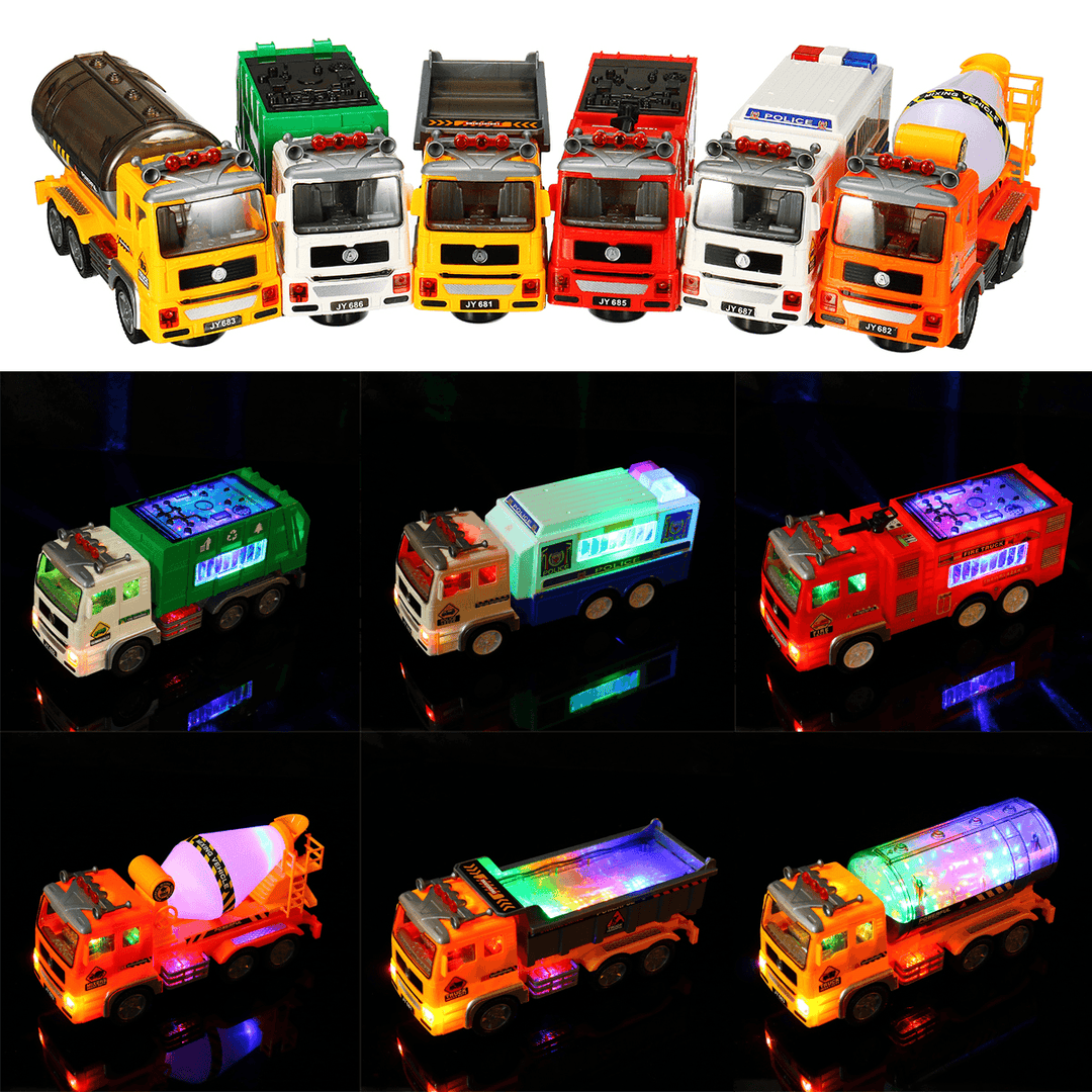 Large Simulation Electric Car Universal Engineering Vehicle Toy 4D Light Music Children'S Toy Car - Trendha